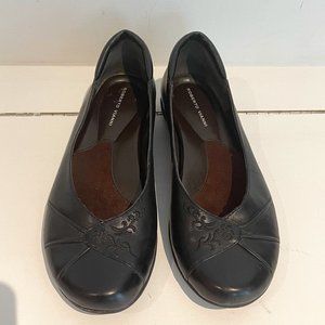 Roberto Vianni Women Marlene Italian Black Leather Slip On Shoes Size 8.5